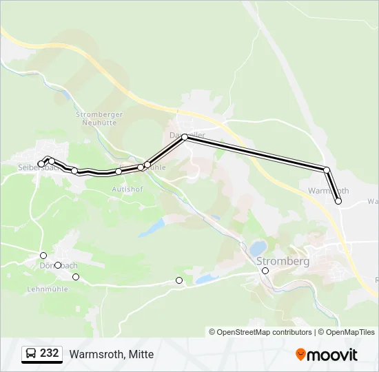 232 Bus Line Map