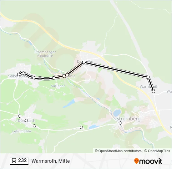 232 Bus Line Map