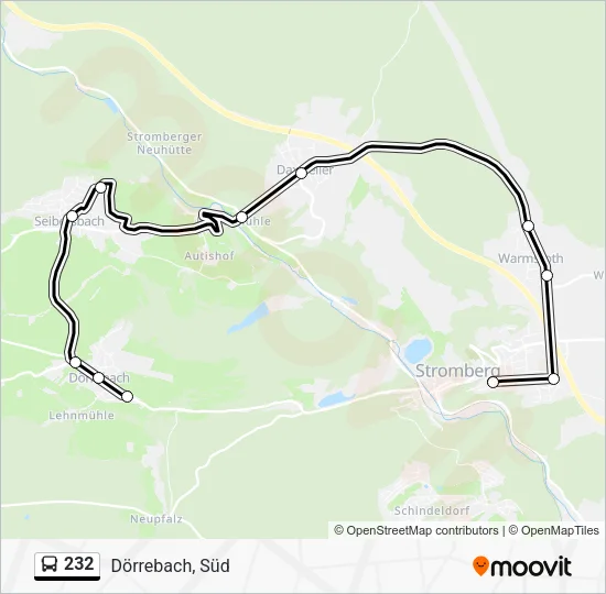 232 Bus Line Map