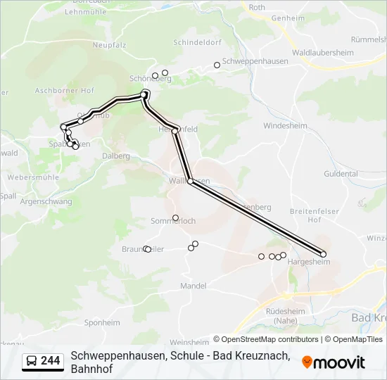 244 Bus Line Map