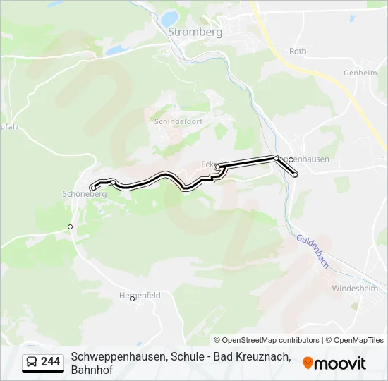 244 Bus Line Map