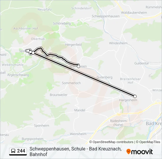 244 Bus Line Map