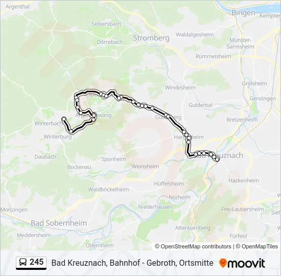 245 Bus Line Map