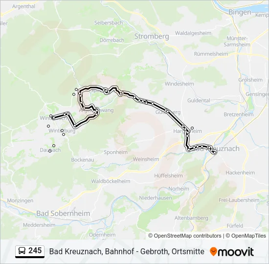 245 Bus Line Map