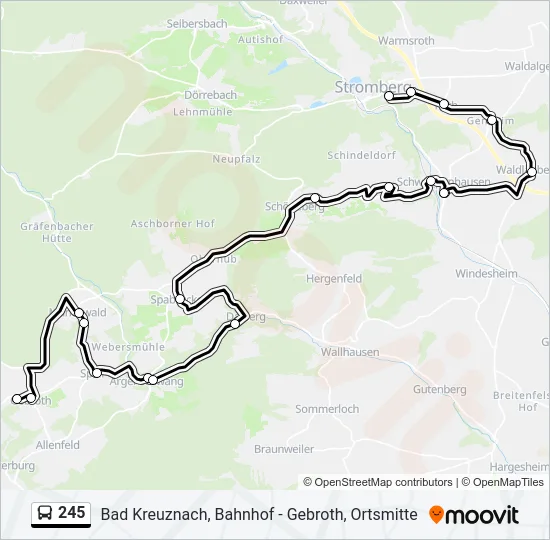245 Bus Line Map