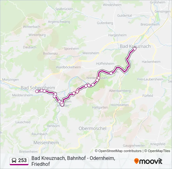 253 Bus Line Map