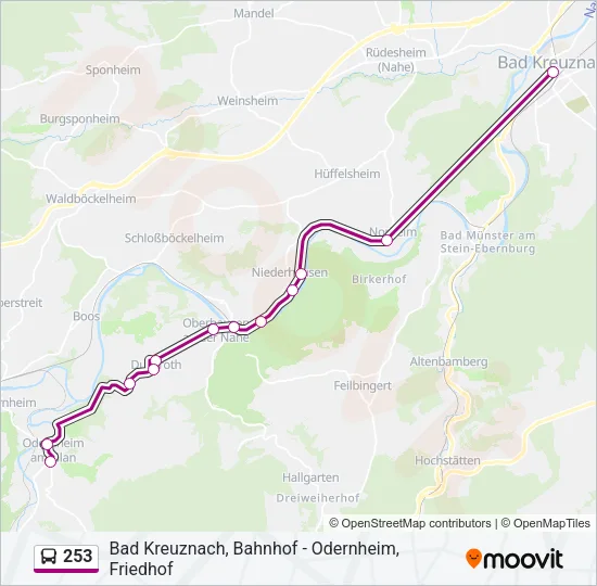 253 Bus Line Map