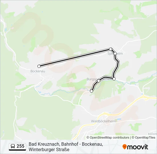255 Bus Line Map