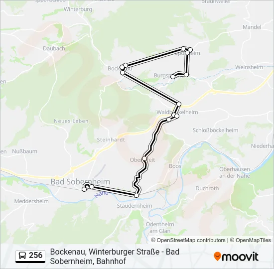 256 Bus Line Map