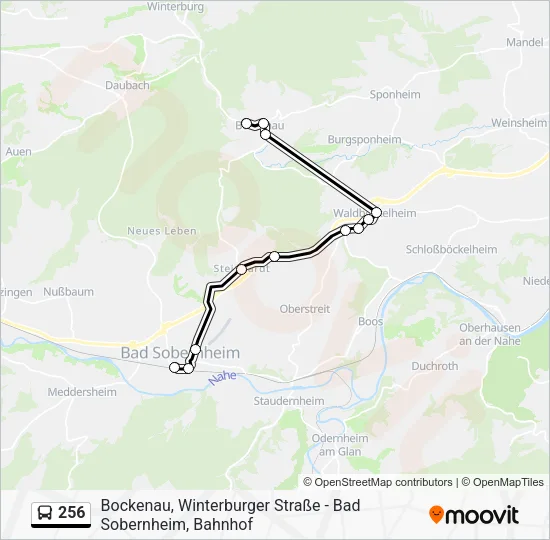 256 Bus Line Map