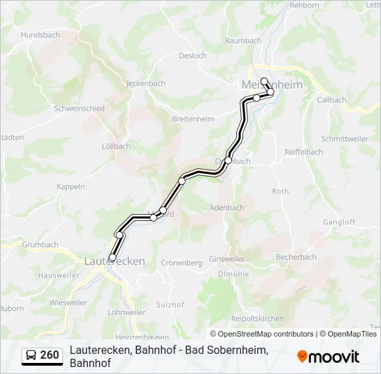 260 Bus Line Map