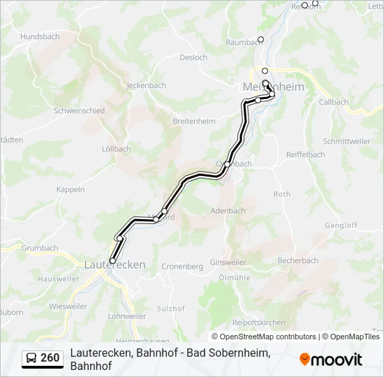 260 Bus Line Map