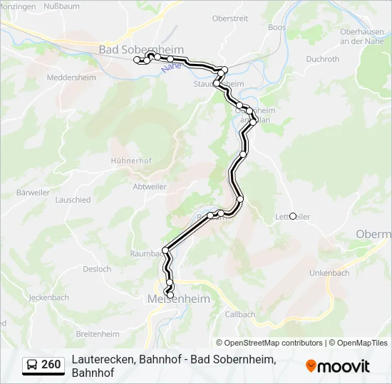 260 Bus Line Map
