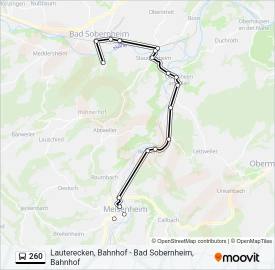 260 Bus Line Map