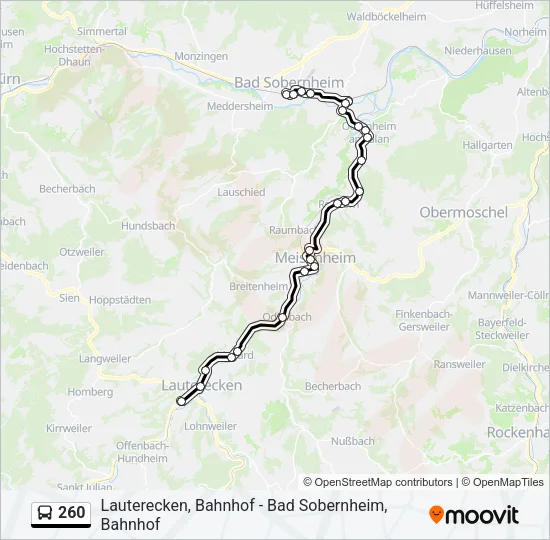 260 Bus Line Map