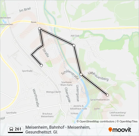 261 Bus Line Map
