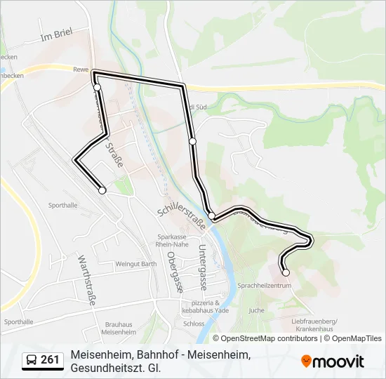 261 Bus Line Map