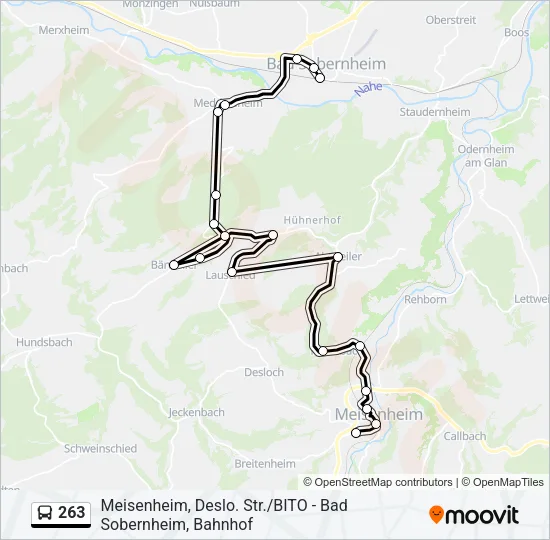 263 Bus Line Map