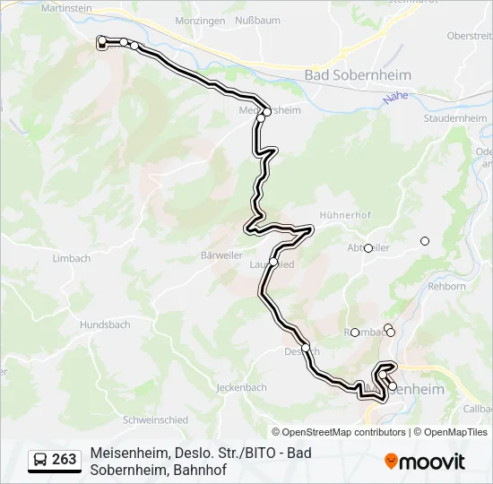 263 Bus Line Map