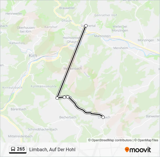 Автобус 265: карта маршрута