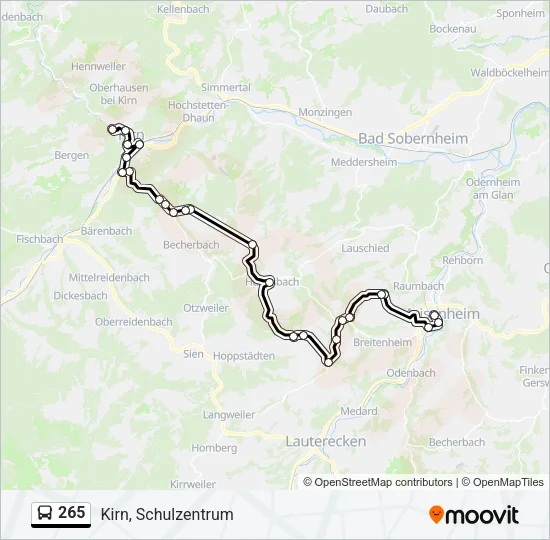 265 Bus Line Map