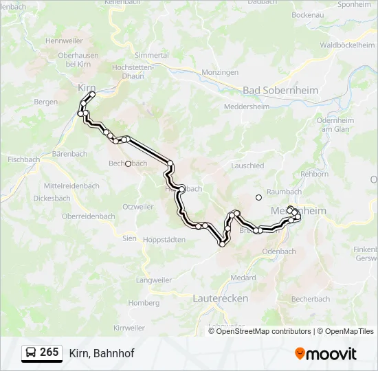265 Bus Line Map