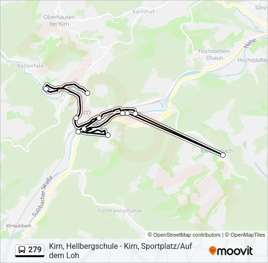 279 Bus Line Map