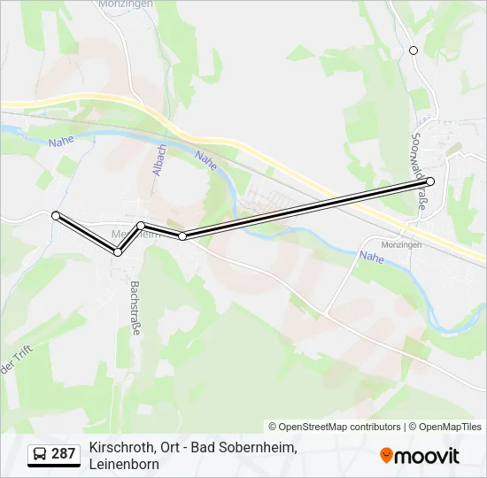 287 Bus Line Map