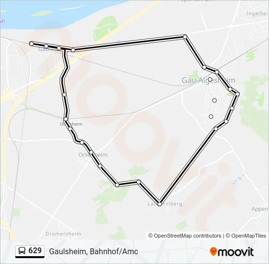 629 Bus Line Map