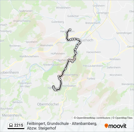 221S Bus Line Map