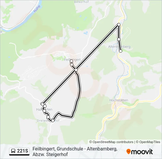 221S Bus Line Map