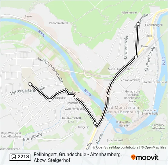 221S Bus Line Map