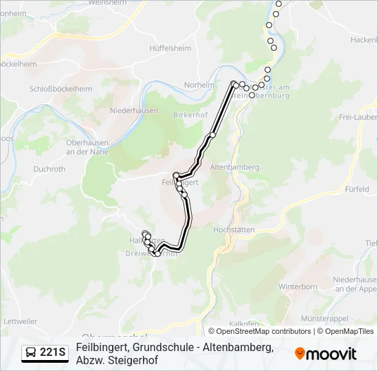 221S Bus Line Map