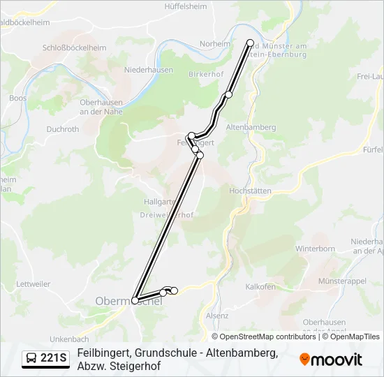 221S Bus Line Map
