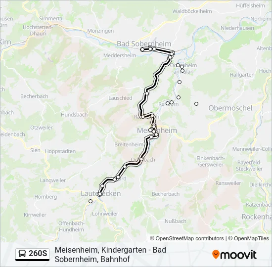260S Bus Line Map