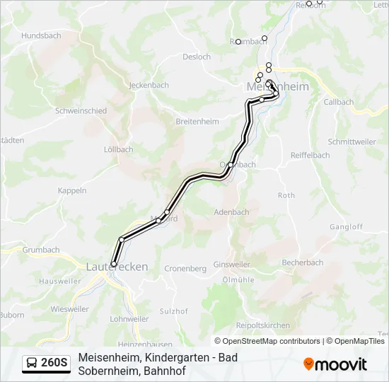 260S Bus Line Map