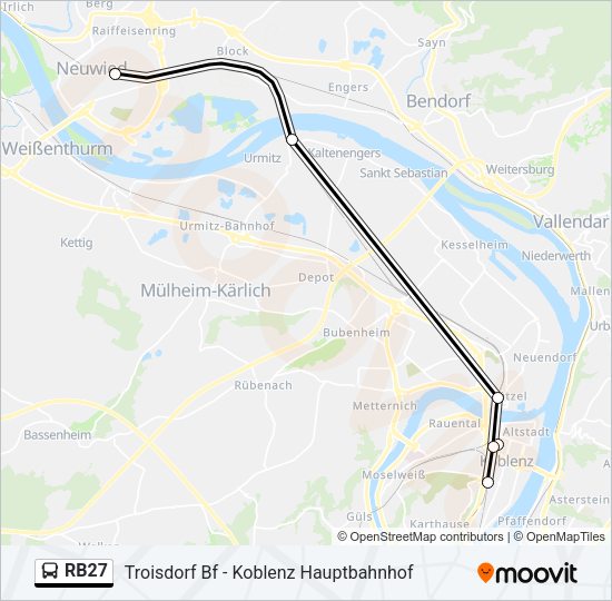 RB27 Bus Line Map