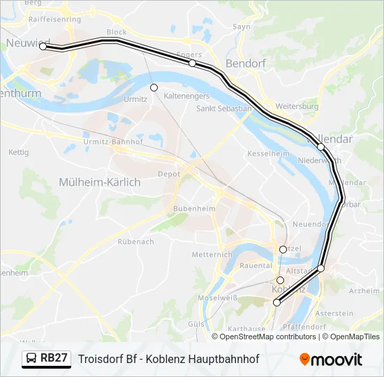 RB27 Bus Line Map
