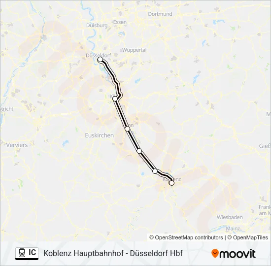 IC Train Line Map
