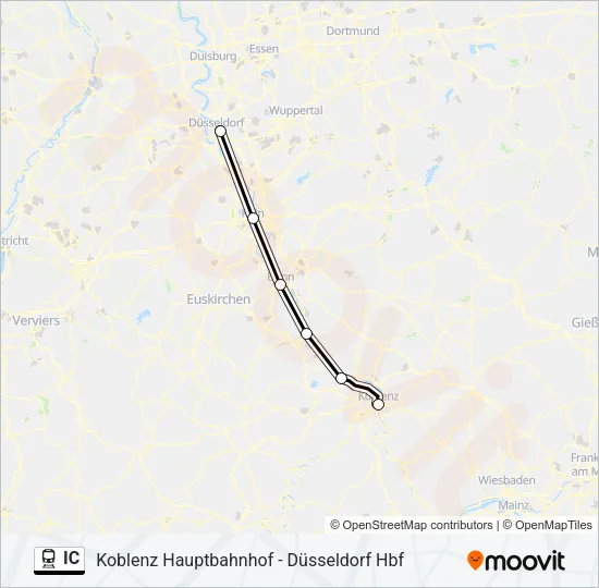 IC Train Line Map