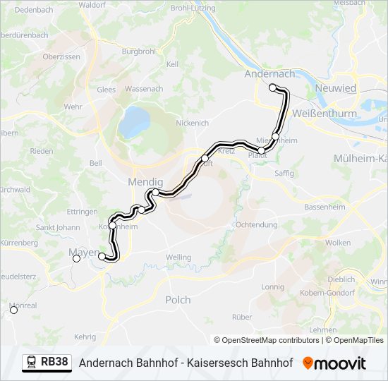 RB38 Train Line Map