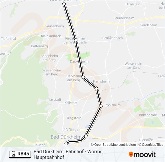 RB45 Train Line Map