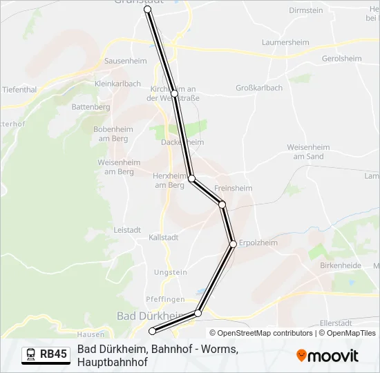 RB45 Train Line Map