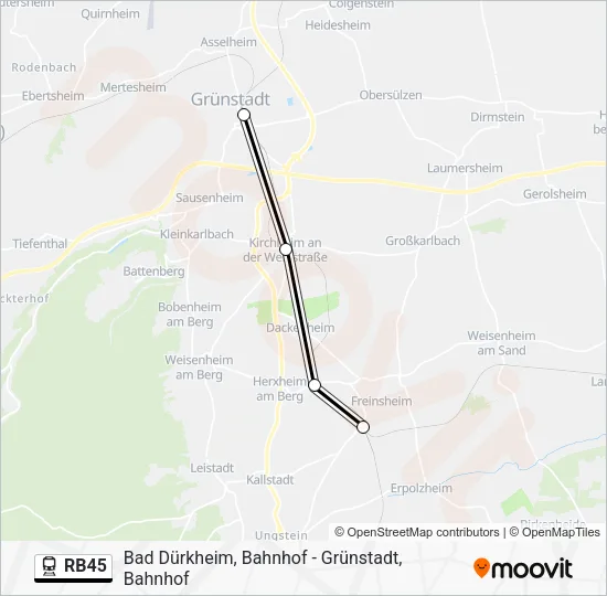 RB45 Train Line Map