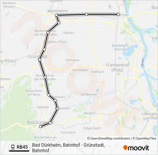 RB45 Train Line Map