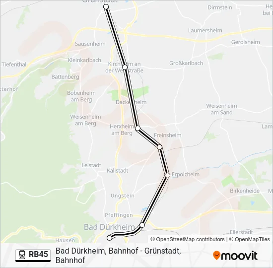 RB45 Train Line Map