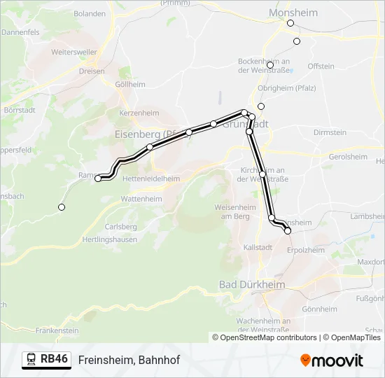 RB46 Train Line Map