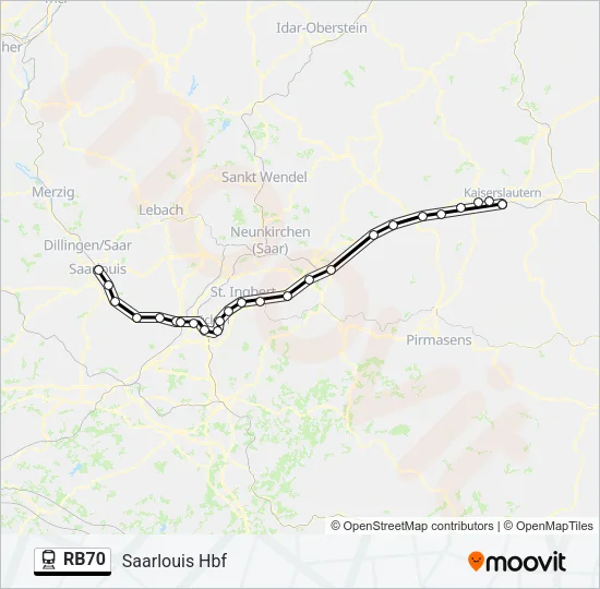 RB70 Train Line Map