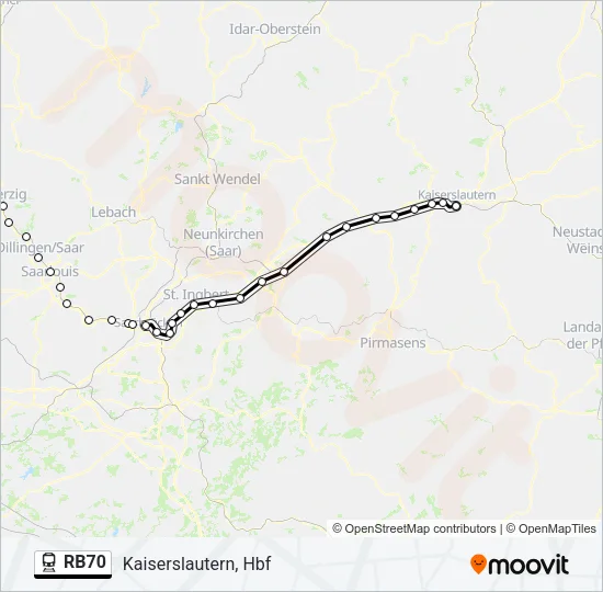 RB70 Train Line Map