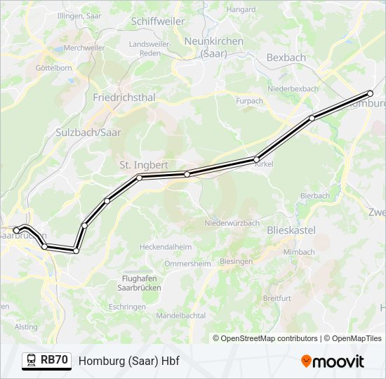 RB70 Train Line Map